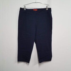 Krazy Larry Pull On Pants Blue Womens 16 Made in USA Nylon Rayon